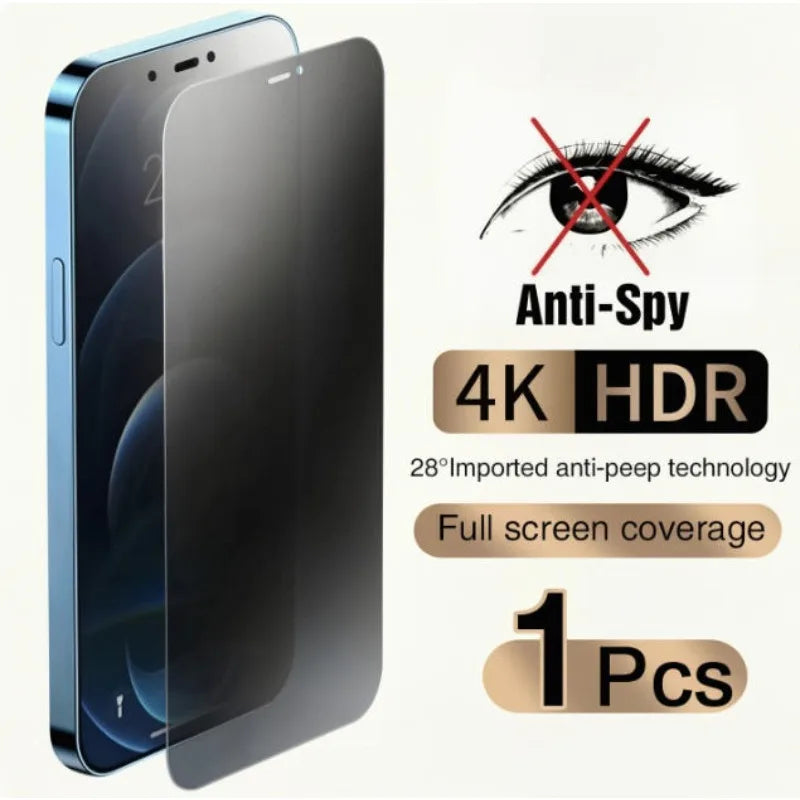 1PCS Anti-Spy Screen Protector For iPhone 17 Pro Max 16 15 14 13 12 11 X XS XR XsMax Air 6 7 8 Se Plus Privacy