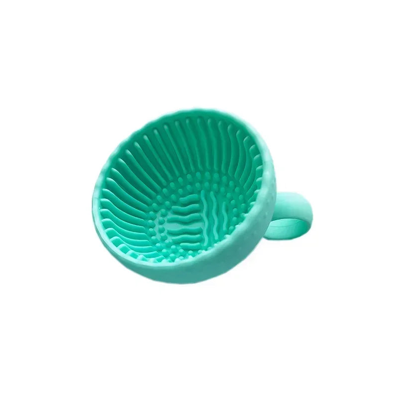 Silicone Makeup Brush Cleaner Folding Powder Puff Cleaning Bowl Eyeshadow Brushes Washing Soft Mat Beauty Tools Scrubber Box