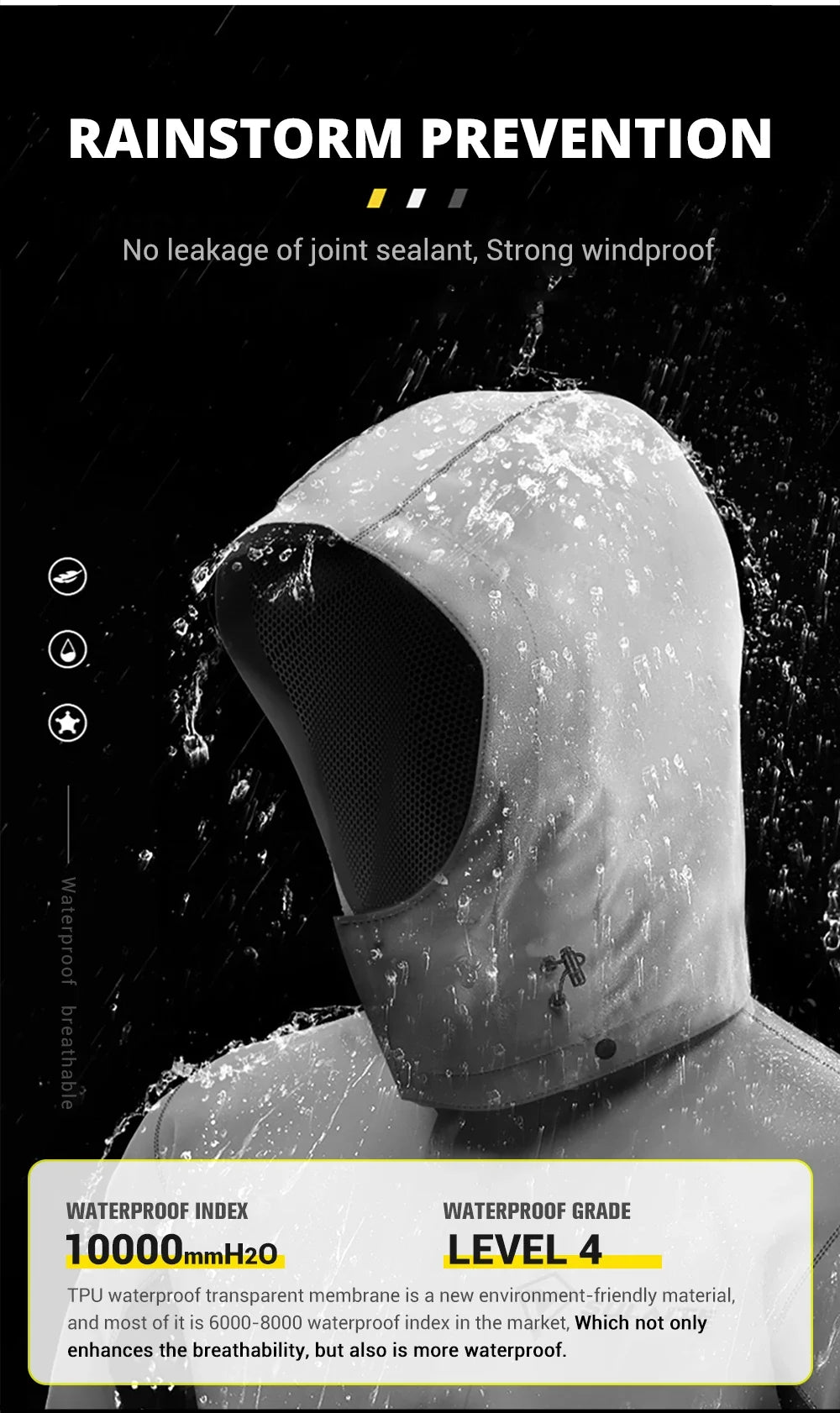 Motorcycle Raincoat Suit Rainstorm Prevention Jacket Pants Camping Hiking Fishing Raincoat Moto Raincoat Motorcyclist Rider Rain