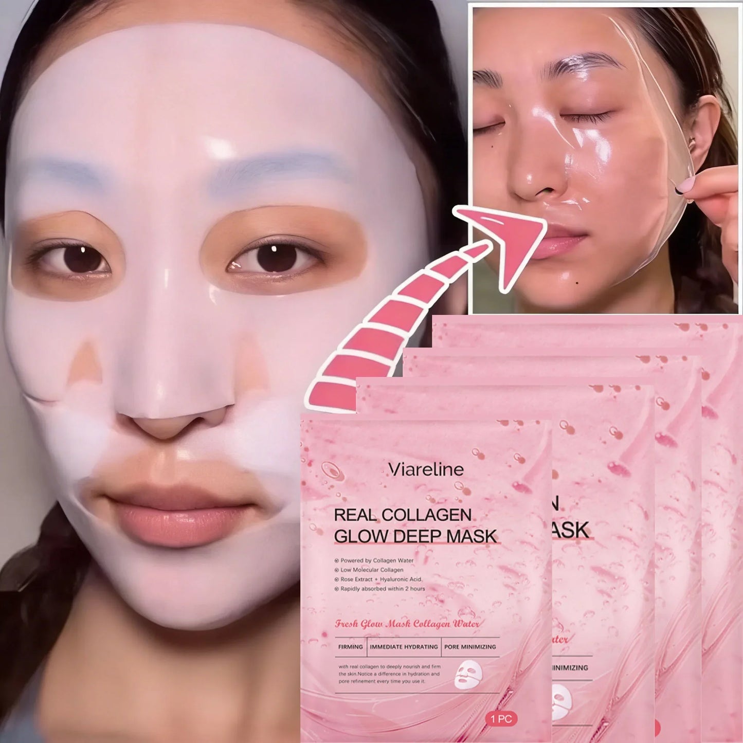 Overnight Collagen Mask Salmon DNA PDRN Face Mask For Glass Glow Skin Elasticity Hydrating Firming Smooth korean Skincare