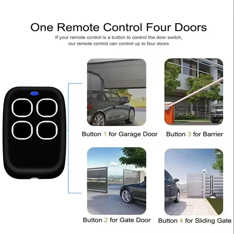433Mhz Universal Duplicator Garage Remote Controller Command Clone Self-copying Automation Gate Fixed Code