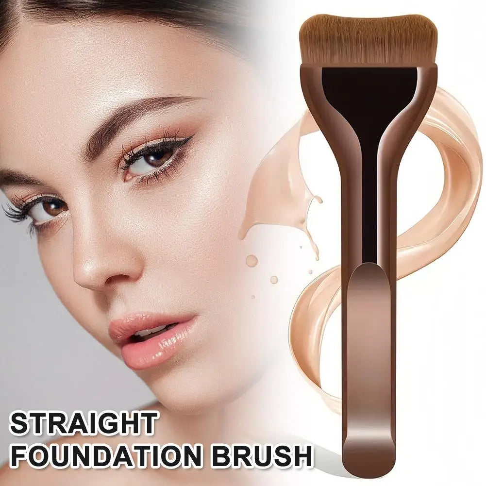 Pillow-Shaped Foundation Makeup Brush | Flat & Wide Head with Ultra-Soft Synthetic Bristles for Streak-Free, Fast Application