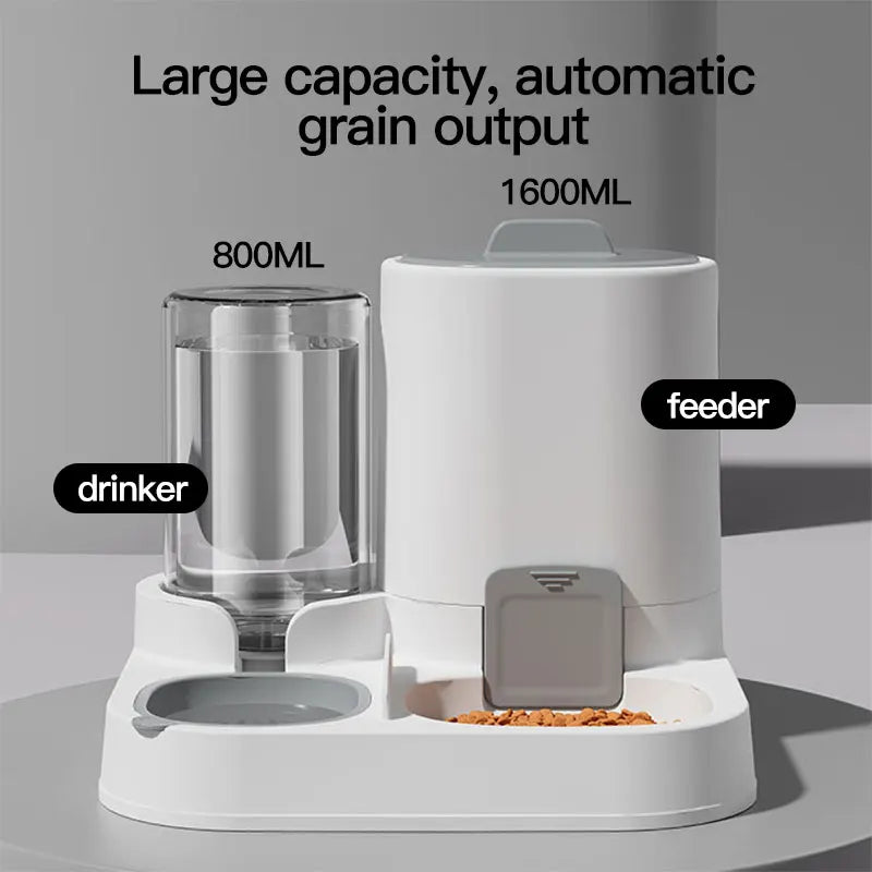 Automatic Gravity Cat Water Dispenser Feeder Spill-Proof Large Capacity One-Piece Design Pet Supplies