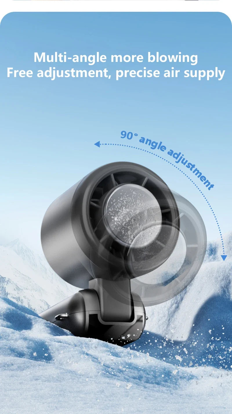 Lenovo Foldable/Hangable USB Desk Fan Ice Cooling Handheld Fan 100 Speeds Turbo Portable for Outdoor Fast Chill Ice Compress New