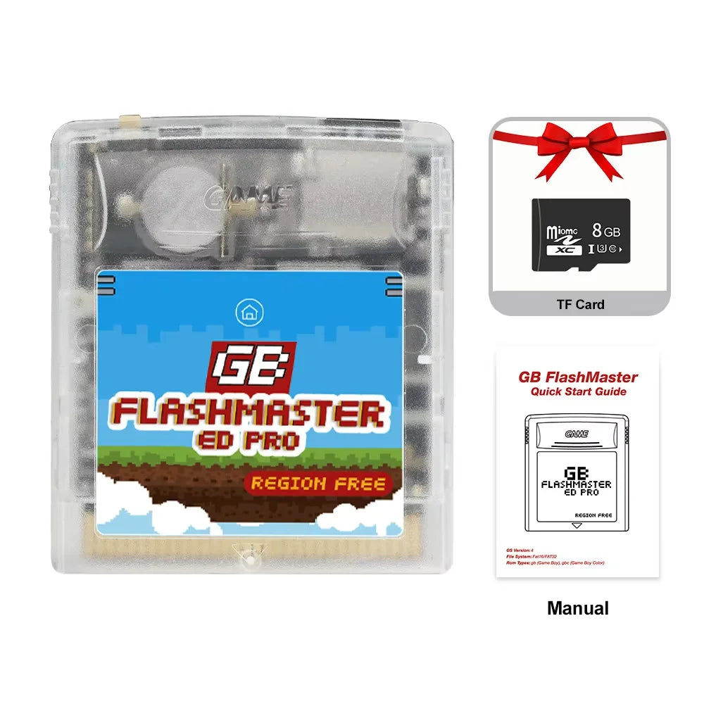 2500 in 1 OS V4 GB Pro Flashmaster Cartridge Game Card For Gameboy/Gameboy Color/GBA SP Game Consoles With 8GB TF Card