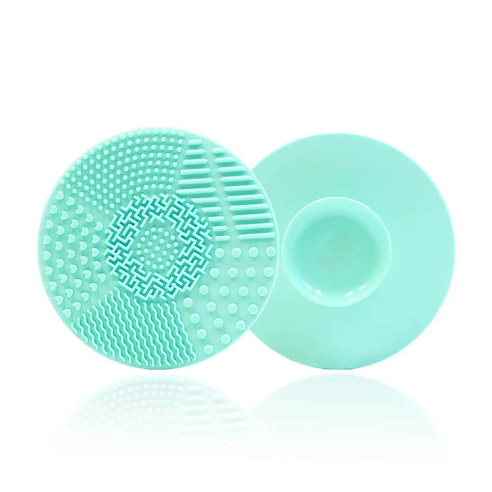 Silicone Makeup Brush Cleaner Folding Powder Puff Cleaning Bowl Eyeshadow Brushes Washing Soft Mat Beauty Tools Scrubber Box