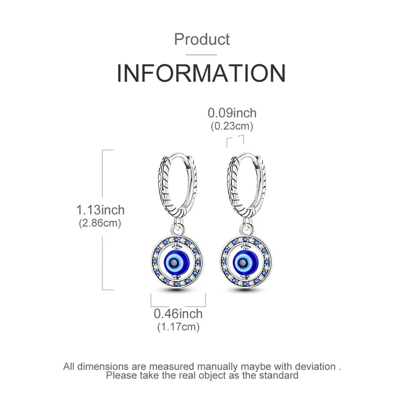 925 Sterling Silver Hoop Earring For Woman Night Sky Blue Purple Gemstone Original Earrings Fashion Jewelry Gift