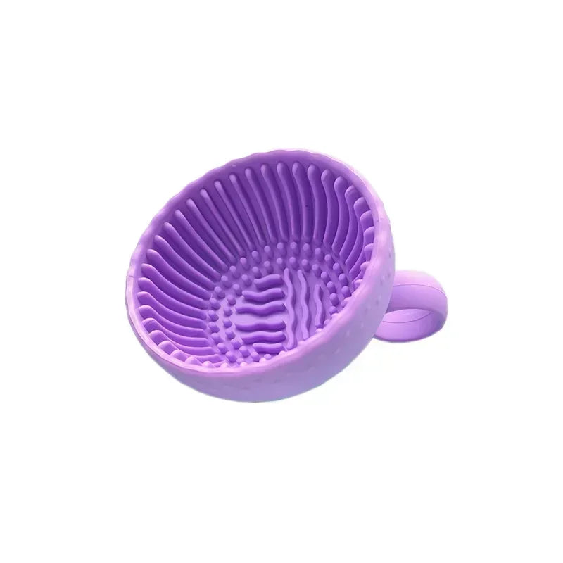 Silicone Makeup Brush Cleaner Folding Powder Puff Cleaning Bowl Eyeshadow Brushes Washing Soft Mat Beauty Tools Scrubber Box