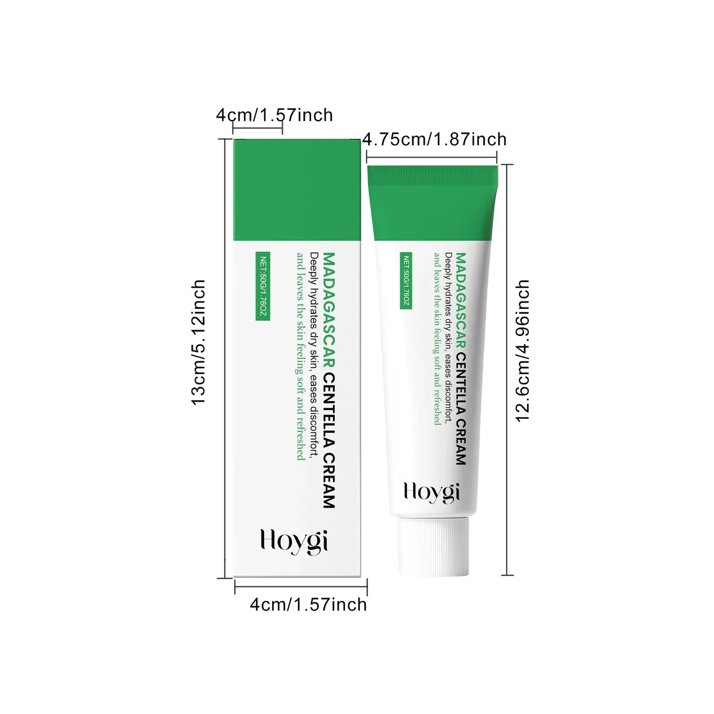 Centella Soothing Cream with Ceramide & B5 Face Repair Moisturizer Redness Relief Soothing Cream for Dry Sensitive Skin