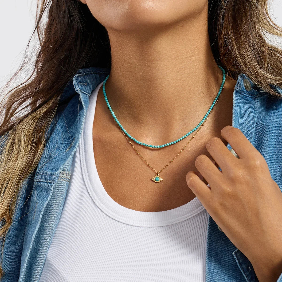 Zora Y2K Trendy 18K Gold Color Plated Sun Cross Fish Moon Pendant Multi Layer Necklace Waterproof Stainless Steel Women Jewelry