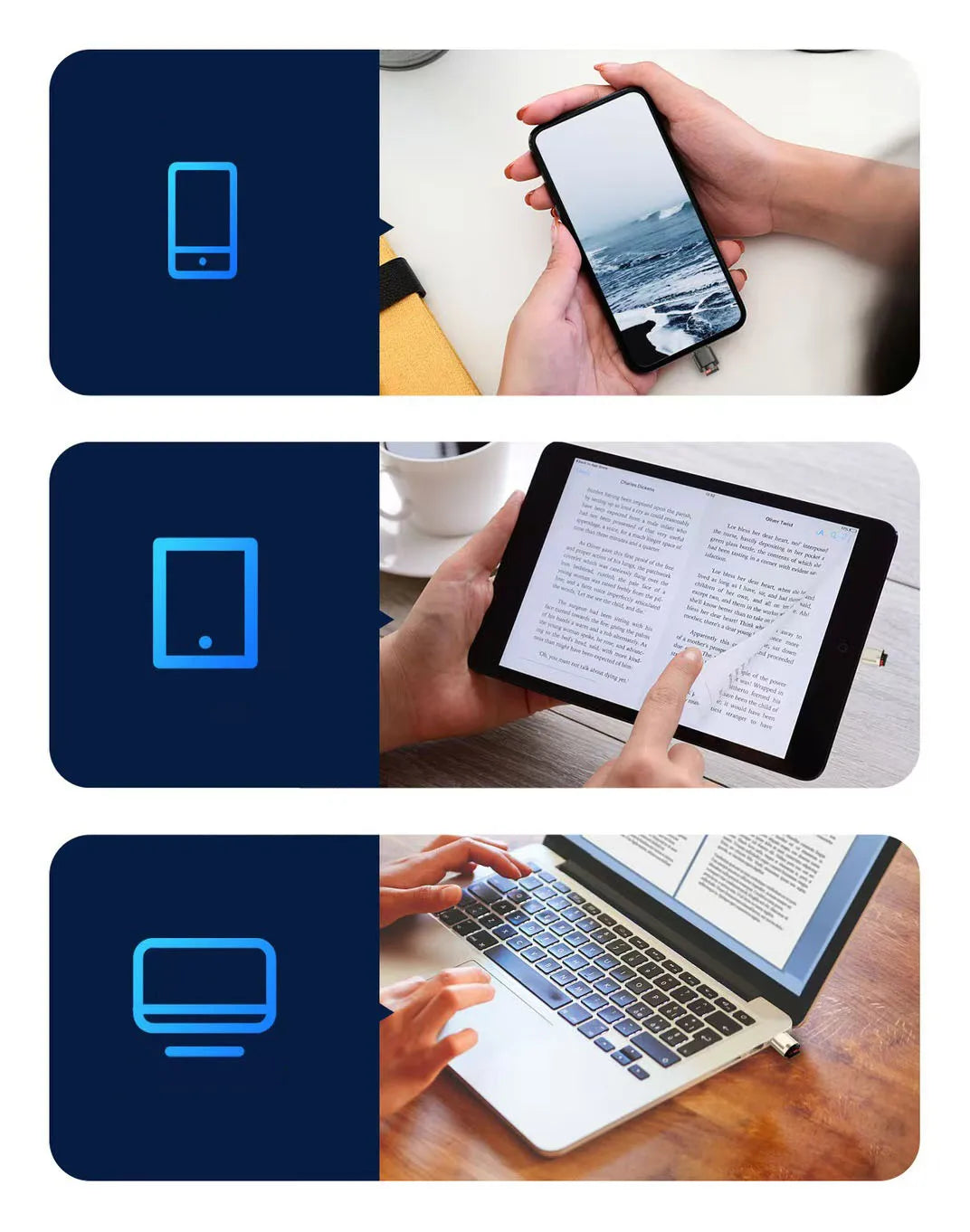 2 Pcs TF Card Reader, Silver USB C to USB Adapter, Suitable for iPhone 17/17 Pro and Other Mobile Phones