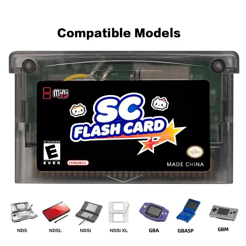 New 5000 in 1 SCFW V2.0 Card Mini GBA FlashCard For GBA GBC GB NES with 8G TF Card Adapter For SP GBM IDS NDS NDSL Game Console
