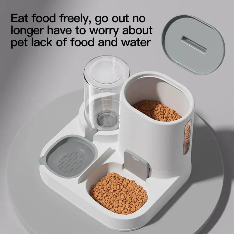 Automatic Gravity Cat Water Dispenser Feeder Spill-Proof Large Capacity One-Piece Design Pet Supplies