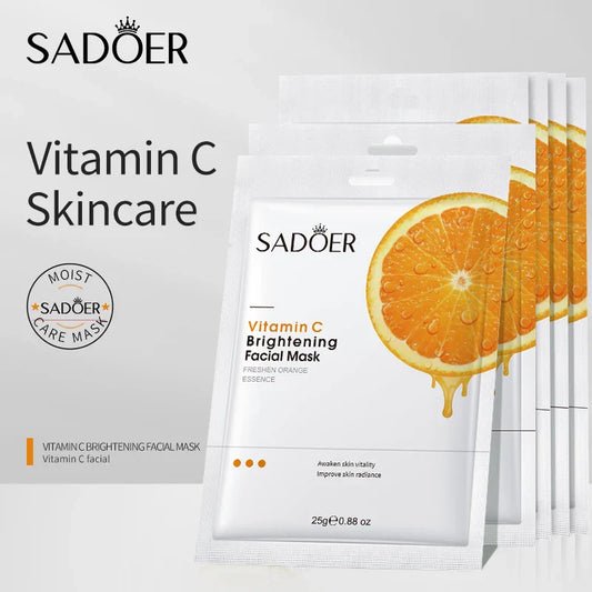 Vitamin C Facial Mask Remove Blackheads Shrink Pores Brightening Skin Soothing Moisturizing Korean Beauty Skincare Products