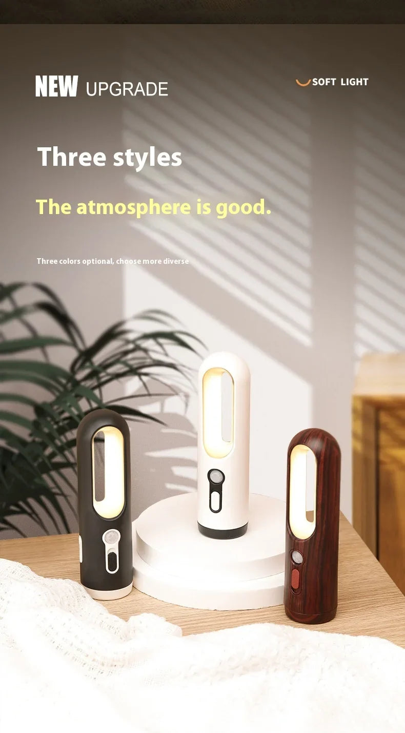 AiQUE LED Motion Sensor Night Light Portable 2 in 1 Flashlight Bedroom Bathroom Reading Camping Lighting Baby Feeding Eye Care