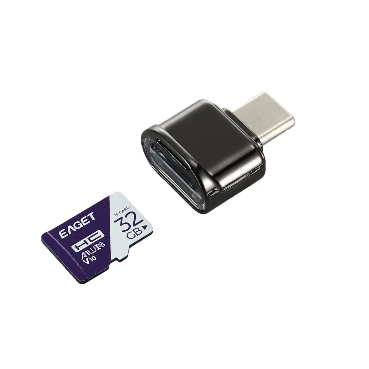 2 Pcs TF Card Reader, Silver USB C to USB Adapter, Suitable for iPhone 17/17 Pro and Other Mobile Phones