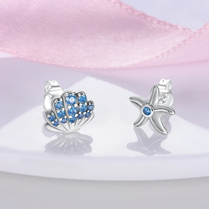 Original 925 Sterling Silver Colorful Cute Animal Pet Stud Earrings For Women Collocation For Girlfriend Birthday Gift