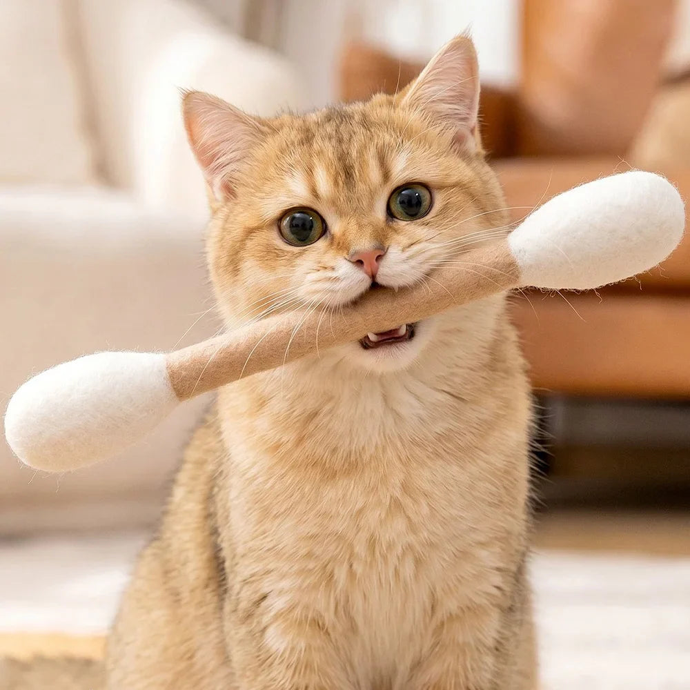 Creative Large Catnip Cotton Swab Rope Toys Kitten Chew Stick Teeth Cleaning Grinding Bite Durable Interactive Cat Toy