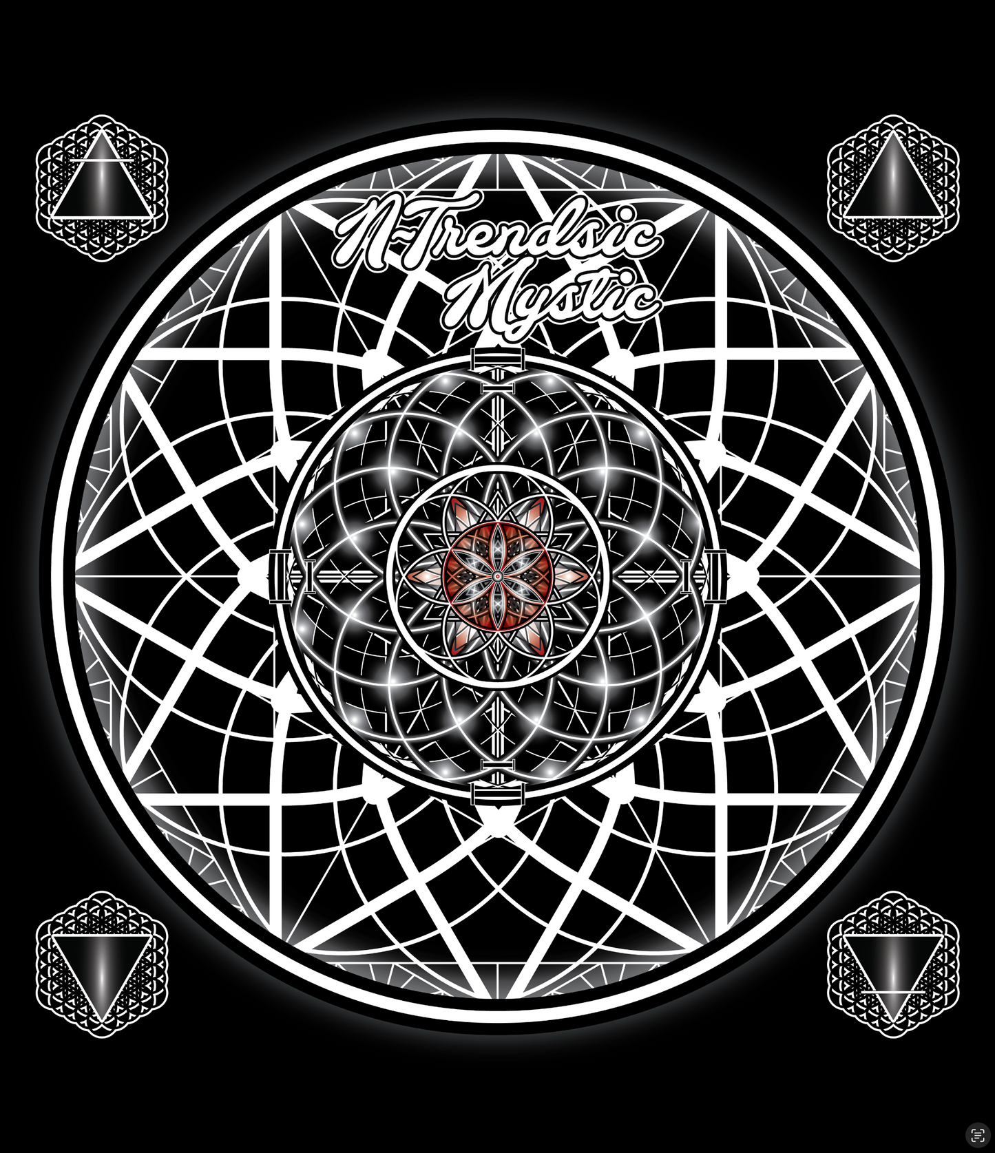 Mystic One Sacred Geometry Zip Hoodie | Signature Cosmic Design