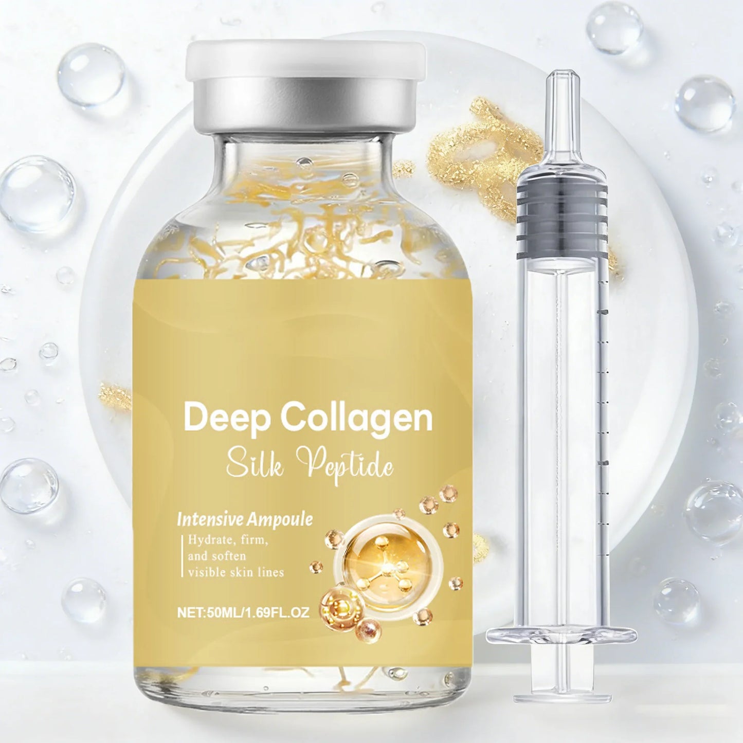 Silk Peptide Ampoule | Anti-Aging Serum with Collagen & 30 Peptide Complex for Intensive Lifting, Skin Tightening & Firming