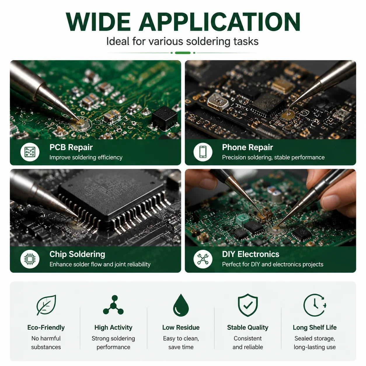 Solder Paste Rosin Flux 10g/30g/100g Lead-free Welding Flux Iron Repair Welding Paste Soldering Tin Soldering Oil Soldering Flux