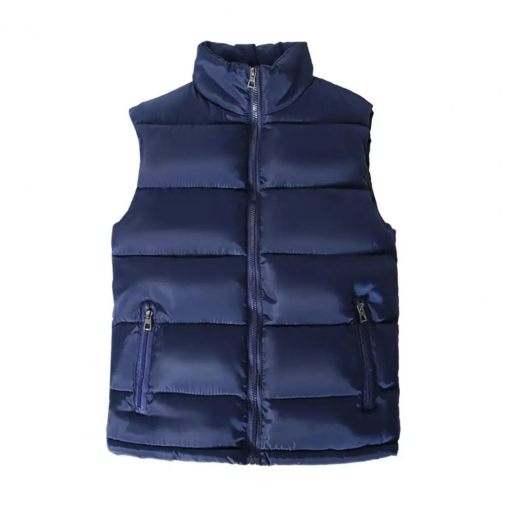 Men Vest Jacket Men Slim Fit Stand Collar Sleeveless Puffer Jackets Winter Casual Waistcoat Men Warm Coat Cold Weather Outerwear