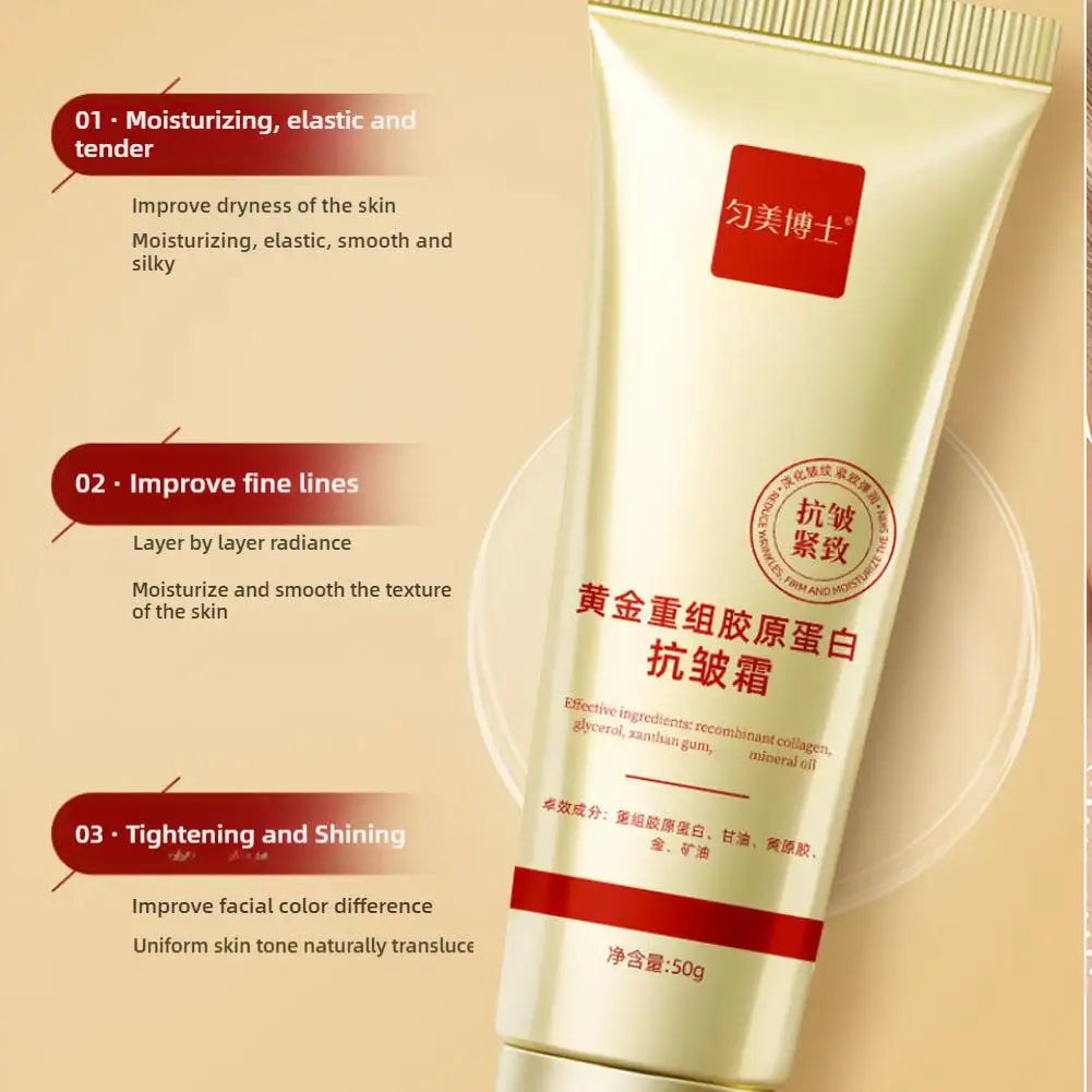 Gold Collagen Anti Wrinkle Cream Facial Tightening Moisturizing Fade Facial Fine Lines Facial Skin Care Products