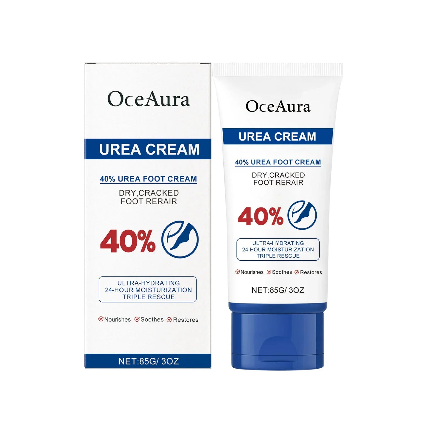 40% Urea Foot Cream Softening Dry Cracked Heels Deep Moisturizing Improve Roughness Remove Callus Exfoliation Foot Care Cream