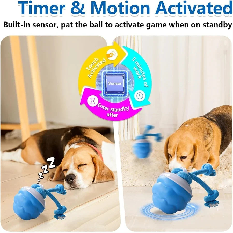 Intelligent Dog Toy Ball Electronic Interactive Cat Toy Usb Automatic Moving Bouncing Ball For Large Medium Dog Holiday Pet Gift