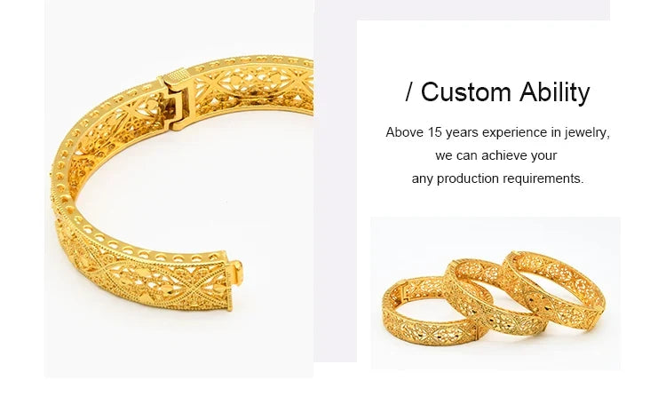Indian Gold Color Tassel Bracelets Ring For Women Dubai African Hard Charm Bangles Wedding Arabic Hand Jewelry Party Gifts