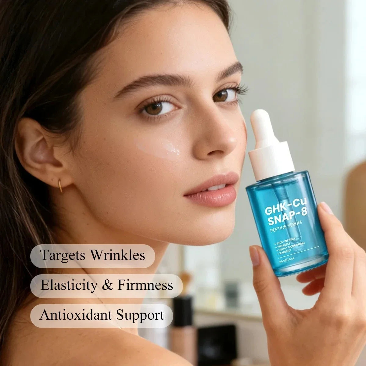 Premium GHK-Cu Copper Peptide SNAP-8 Anti-Aging Essence Fade Fine Lines Lifting Firming Hydration Boost Collagen All Skin Types