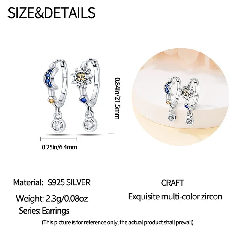 Genuine 925 Sterling Silver Love Feather Earrings Fit Original Charms Hoop For Women Girls Stud Earring Fine Jewelry Gifts