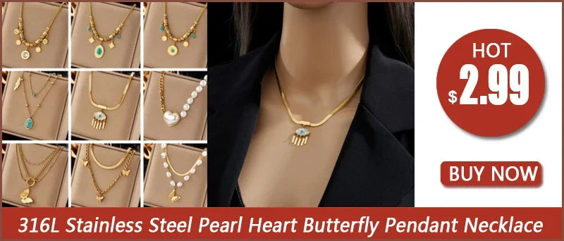 DIEYURO 316L Stainless Steel Minimalist Rectangular Pendant Korean Black Epoxy Women's Gold Necklace Exquisite Long Jewelry Gift
