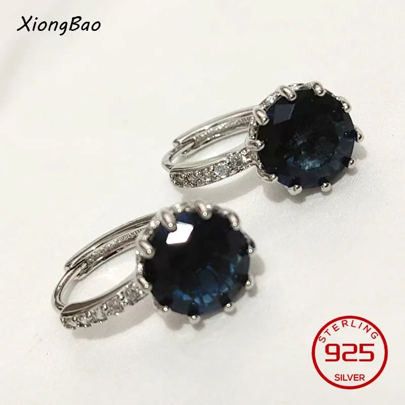 925 Sterling Silver Earrings New Women Elegant Temperament Sterling Anniversary Gift Fashion Jewelry Accessories Geometric Ears