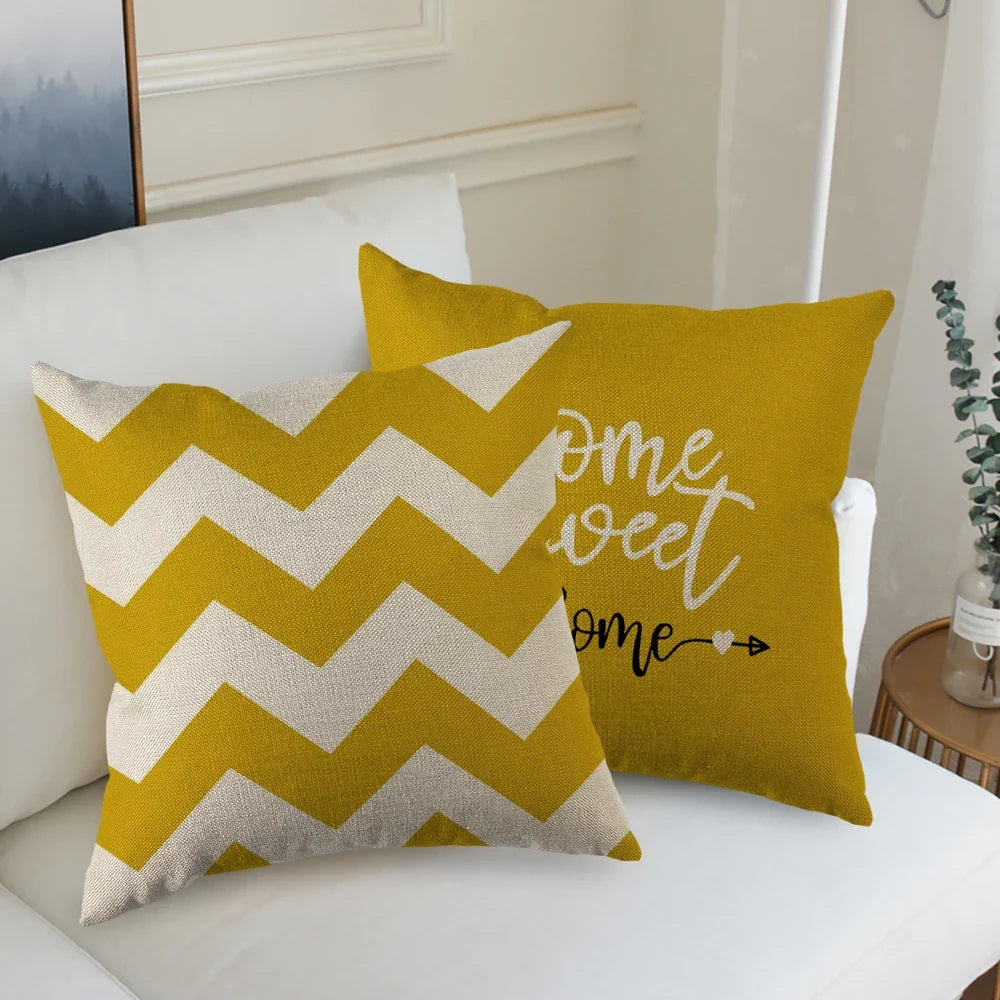 4Pcs Linen Square Cushion Cover,single-sided Printed Pillowcase ,Home Decor ,Room Decor,Living Decor,Bedroom Decor