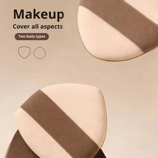 2pcs Dual-Sided Milk Coffee Makeup Sponge, Ultra Soft & Non-Absorbent Foundation Blender for Wet or Dry Use, Beauty Egg