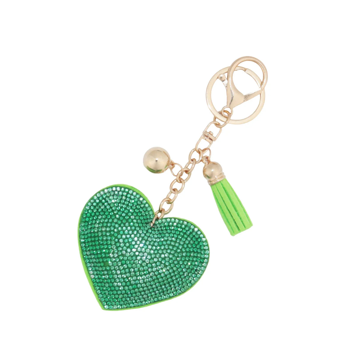 Rhinestone Heart Finger Keychain Bling Crystal Strap Pendant for Key Keychain Handbag Wallet Key Accessories Gift for Women