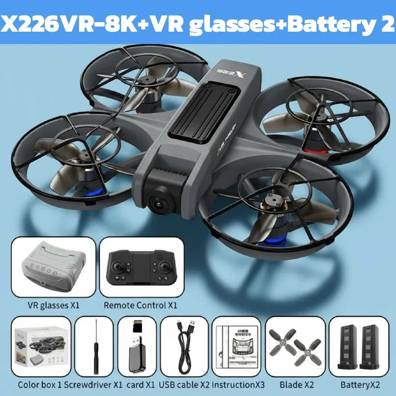 NEW for Genuine X226VR/X226 Mini Drones 8K Professional Remote Control Helicopter Plane RC Dron with Screen Quadcopter Toys Gift