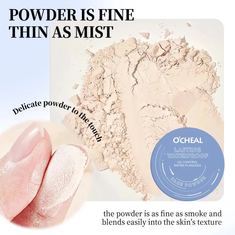 Concealer Setting Powder Compact Multi-Color Natural Drying Oil-Controlling Long-Lasting Waterproof Face Full Coverage Makeup