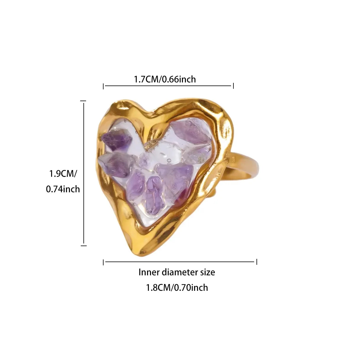 Zircon Geometric Heart Rings For Women Stainless Steel Gold Color Wedding Ring Luxury Aesthetic Jewlery Couple Gift 2026