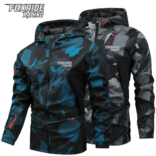 FOXRIDE RACING Men's Windbreaker Cycling Road Mountain Bike Jackets Man Chubasquero Ciclismo Hombre Bicycle Clothing MTB Jacket