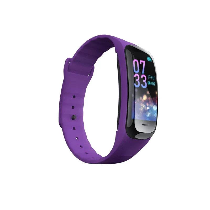 Smart Watch C1 Plus Bluetooth Step Counting Sports Bracelet Fitness Tracker Heart Rate Blood Pressure Sleep Men Women Gift
