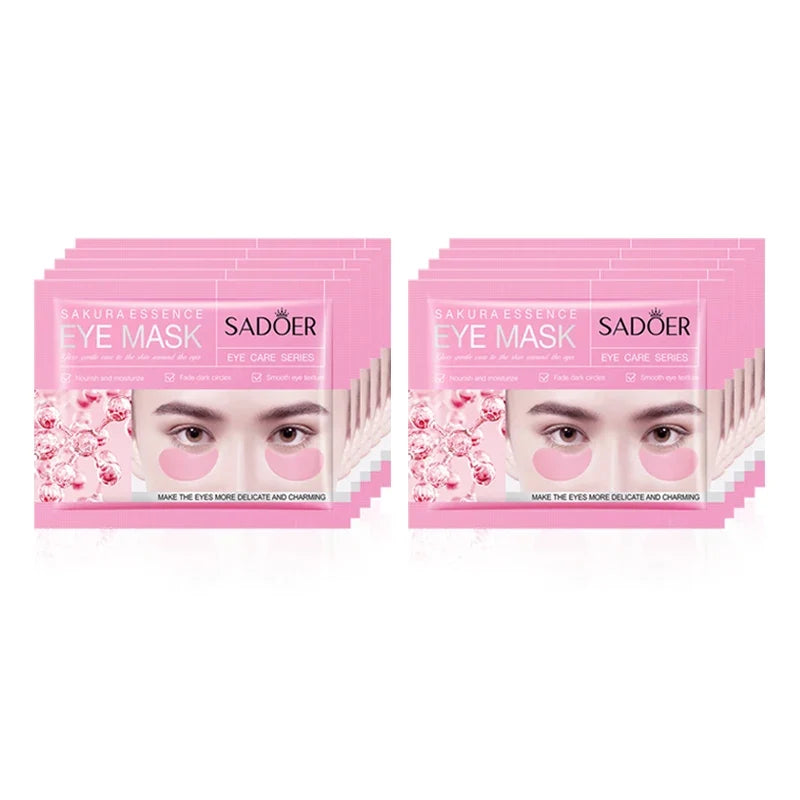 5/10/20 Pairs SADOER Crystal Collagen Eye Mask Anti Dark Circles Removal Eyes Bags Moisturizing Eye Patches for Eyes Skin Care