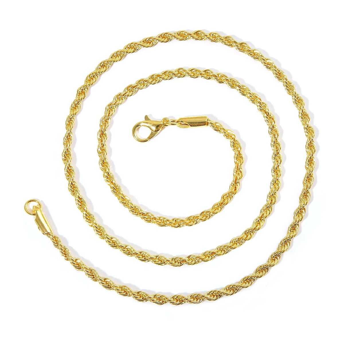 New Simple Classic Rope Chain for Men Women Necklace Casual Punk Stainless Steel Figaro Twisted Cuban Chain Necklace Jewelry