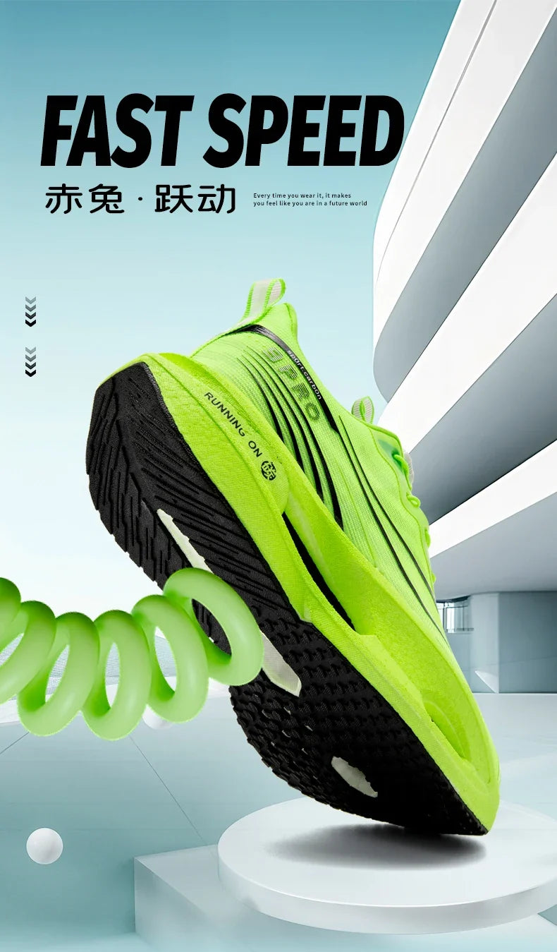 2026 Running Shoes Carbon Board Marathon Men Sports Breathable Lightweight Women's Comfortable Athletic Nonskid Casual Sneakers