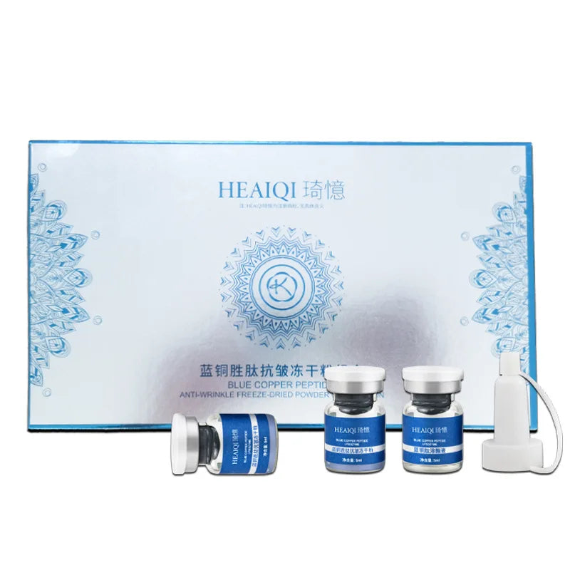 Facial Blue Copper Peptide Antioxidant Freeze-Dried Powder Essence Kit Repair Skin Moisturizing Rejuvenating Skin Care