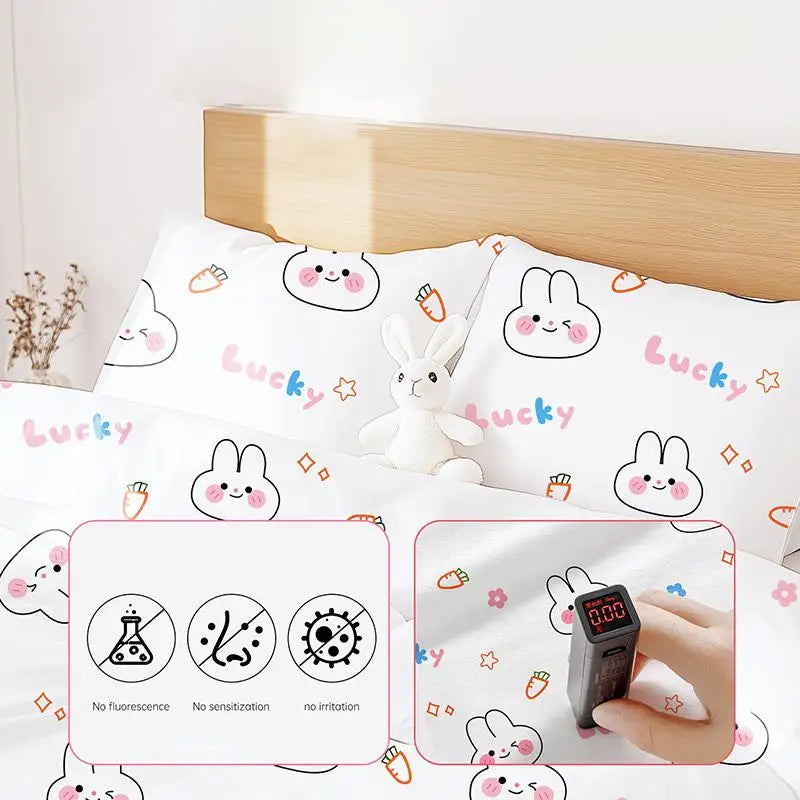 New Disposable 3/4-Piece Bedding Set, Thickened Disposable Bed Sheets Duvet Covers Pillowcases For Hotel Travel Camping Use
