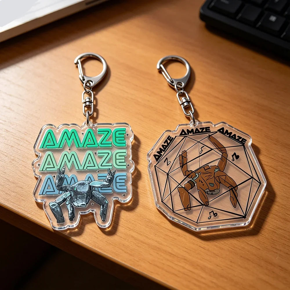 Rocky Amaze Amaze Keychains for Accessories Bag Charm Project Hail Mary Mission Crest Keyrings Jewelry Fans Gifts