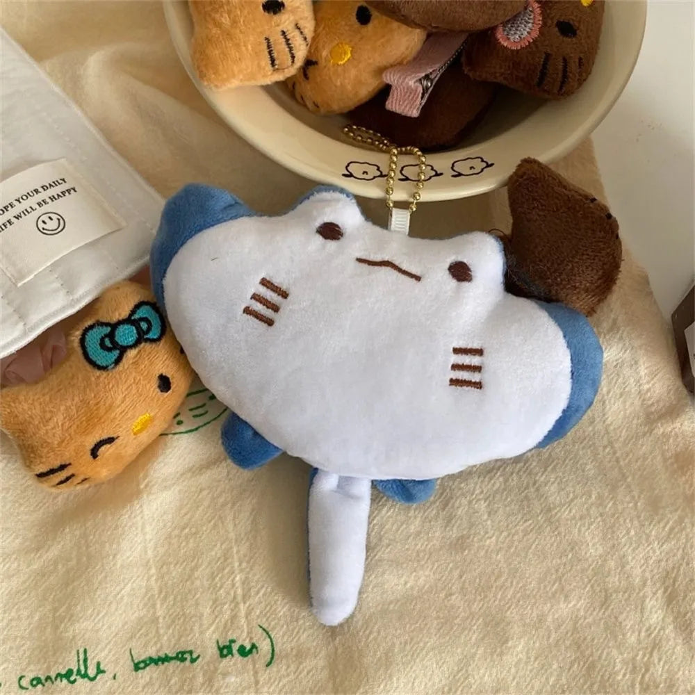 Fashion Accessory White Little Seal Blue Devil RayKeychain Marine Life Car Key Accessories Animal Doll Seal Toy Pendant