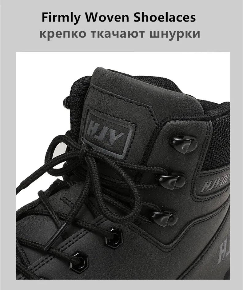 New Men's Boots Fashion Outdoor Boots Breathable Hiking Boots Autumn Shoes Sneakers Lightweight Non-slip Men Desert Ankle Boots